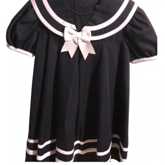 BOUTIQUE DRESS NEW GIRLS NAVY NAUTICAL SUMMER DRESSY SAILORS SPRING TOP 4T - Picture 2 of 7